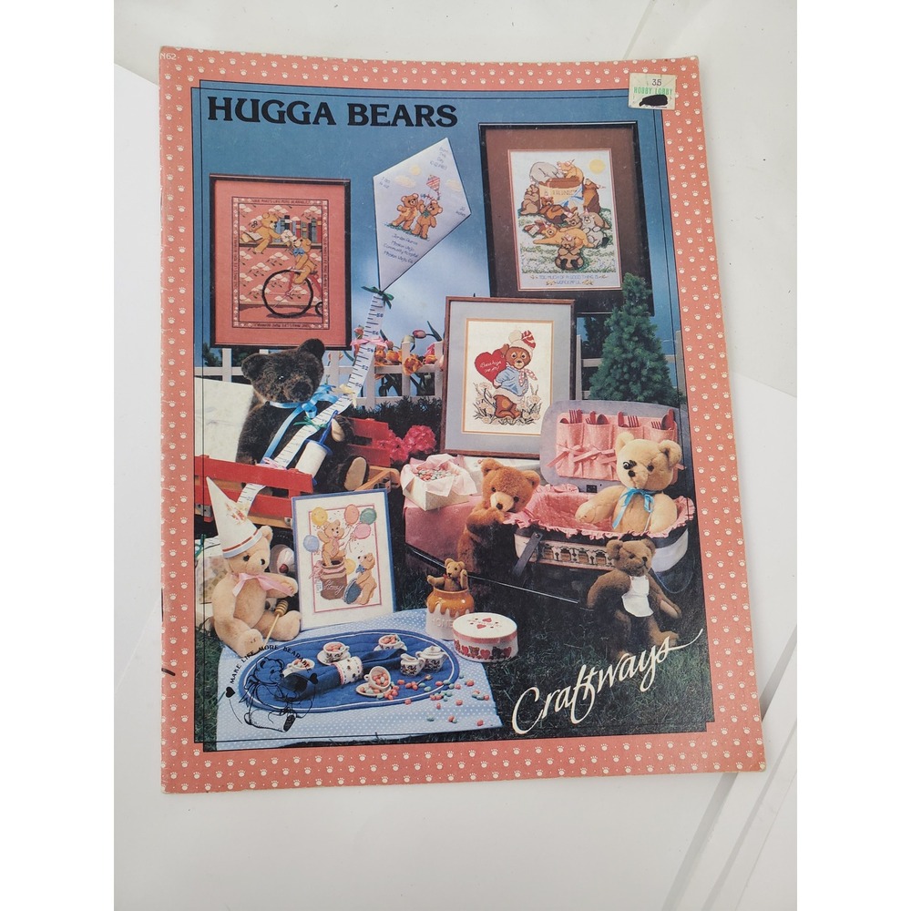 Vintage 1984 Craftways Hugga Bears Cross Stitch Pattern Book N62 Teddy Bears